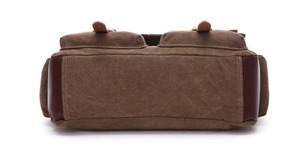 Men's Luxury Exquisite Canvas Messenger <b>Bag</b> Vintage Style Leather Sling <b>Bag</b> with Letter Decoration CLB-0019 - Product Image 4