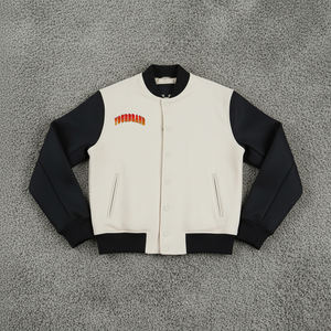 OEM/ODM algodón acolchado de peso pesado de talla grande logotipo bordado personalizado estilo Hip Hop béisbol Universidad Varsity chaqueta para hombre - Product Image 1