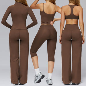 Veste pour femmes avec logo personnalisé, coupe ajustée, haut de sport, manches longues, fermeture éclair intégrale, vêtements de yoga actifs, vêtements de sport - Product Image 5