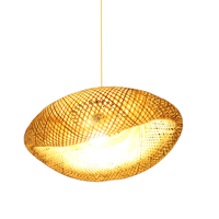 Lampe suspendue au design simple et créatif, éclairage d'intérieur, lustre tissé, luminaire suspendu fait à la main en osier, rotin, bambou, Vietnam TUYET