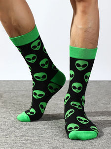 Calcetines de Spandex/poliéster para hombre, alto orgánico, cómodos, suaves, estándar, transpirables, para negocios, antibacterianos, para otoño - Product Image 6