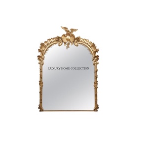 Grand miroir de sol élégant en métal et aluminium pour le salon avec un design sophistiqué, parfait pour améliorer l'esthétique de la pièce - Product Image 1