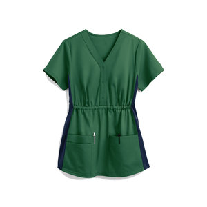 Nuevos Uniformes Médicos Personalizados con Logotipo, de Lona, Color Sólido, con Bolsillo, Cuello en V, de Secado Rápido, Transpirables, Unisex, para Detección de Agujas, para Clínica Dental - Product Image 6