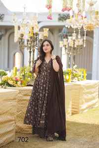 2025 elegante diseñador de seda Kurti Bottom Dupatta colección bellamente impresa ropa India pakistaní para fiestas de invierno 3 uds - Product Image 2