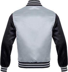 แจ็กเก็ตเบสบอลวิทยาลัยเลตเตอร์แมนสำหรับผู้ชายขนาดพลัสไซส์ผ้าซาตินสำหรับฤดูหนาวพร้อมปักตามสั่งคุณสมบัติน้ำหนักเบา - Product Image 6