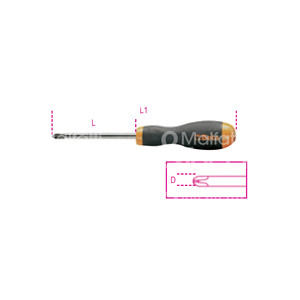 BETA PHILLIPS CROIX TOURNEVIS ART. 1202E Pour vis cruciformes Phillips Pointe noire Chrome - Product Image 1