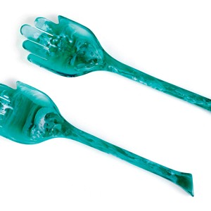 Ensemble de cuillères en bois d'acacia naturel antiadhésives, serveur à salade, bois naturel avec 2 spatules, ustensiles durables faits à la main - Product Image 5