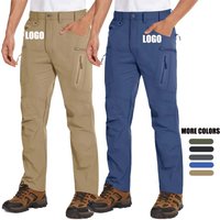 Pantalon cargo en coton tricoté fin de haute qualité, respirant et à séchage rapide, pour homme, idéal pour les activités de plein air