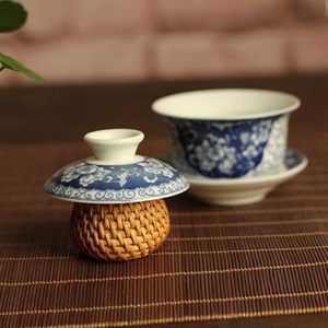 Porte-couvercle en rotin fabriqué à la main, parfait pour tenir en toute sécurité les couvercles de théière et ajouter une touche naturelle à votre cuisine - Product Image 5