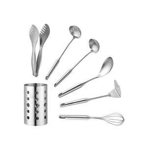 Fabricante al por mayor Cuchara de acero con espejo Utensilio Accesorios de cocina Cuchara de mango largo Cuchara para sopa - Product Image 1