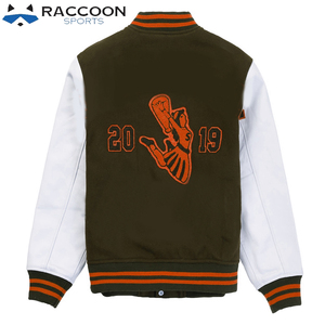Chaqueta Varsity de Diseño Personalizado Raccoon Sports para Hombre, Manga de Lona, Reversible, Impermeable, Transpirable, Ecológica, Estilo Urbano - Product Image 5