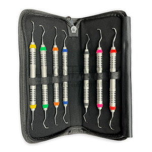 Curettes dentaires parodontales 1/2 à 13/14, instruments dentaires à double extrémité, poignée spéciale, kit de transport, nettoyage - Product Image 2