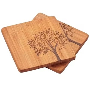 Juego de diseño personalizado de la mejor calidad de seis posavasos de madera marrón para el hogar Hotel cocina café té taza cubierta de vidrio posavasos - Product Image 2