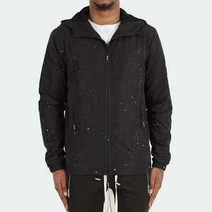 Veste coupe-vent imperméable surdimensionnée pour homme, pull à capuche et demi-fermeture éclair, support avant de football, teint en tissu solide pour l'hiver - Product Image 2
