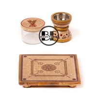 Ensemble Bakhoor en bois de luxe brûleur Mubkhar imprimé produit de brûleur d'encens de meilleure qualité par des exportations flagrantes