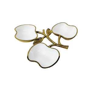 Vente en gros Plateau de service en aluminium plaqué or Plateau de forme rectangulaire Plateau fait à la main Plat de service décoratif de qualité supérieure - Product Image 6