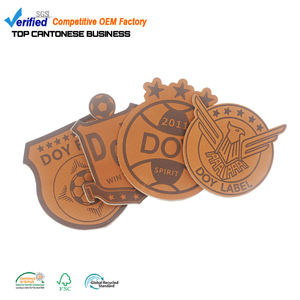 Giysi etiketleri tedarikçisi özel marka Logo ısı basın yapıştırıcı ile gerçek deri yamalar - Product Image 4