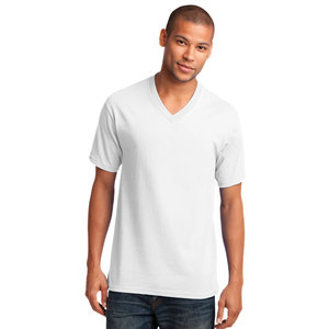 Vente en gros T-shirt uni 100% coton pour homme T-shirt col V séchage rapide pour homme - Product Image 4