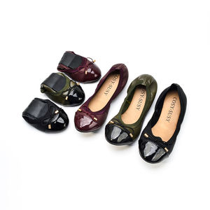 Zapatillas de Ballet Elegantes para Mujer 2023, Alpargatas Casuales al por Mayor, Zapatos Planos de Charol con Parte Superior de Textil Sólido - Product Image 1