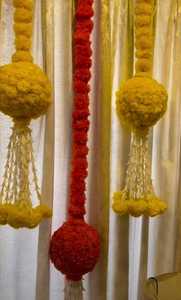 Gran oferta, guirnalda de flores de caléndula Artificial para Pascua, decoración de fiesta de boda india, decoración de ceremonia Sangeet Mehandi - Product Image 6