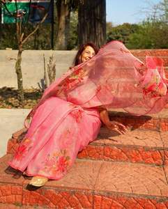 Sari de Seda Kota Doriya Bordado de Primera Calidad, Ropa Étnica para Fiestas, Sari para Mujer en Venta desde India - Product Image 2