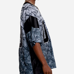 Camisetas de Fútbol Americano Personalizadas para Hombre, de Malla, Talla Grande, con Estampado Personalizado, Manga Corta, Estilo Urbano, Fabricante OEM de Marca Privada - Product Image 4