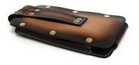 Étui portefeuille de téléphone en cuir véritable d'Argentine fait à la main avec sangle magnétique Stron étui personnalisé en relief floral