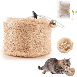 Juguete Masticable para Gatos de Luffa de Vietnam, Juguete Ecológico para la Limpieza Dental de Gatos, TH Global - Product Image 1
