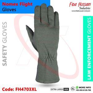 Guantes de vuelo Nomex en cuero de oveja Los mejores guantes tácticos de seguridad para las manos Guantes de cuero de piloto de Pakistán luvas de voo - Product Image 4