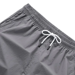 Pantalones cortos de algodón cómodos para hombre para verano patrón sólido Casual diseño suelto cordón ecológico cintura media para ocio diario - Product Image 5