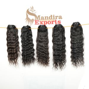 100% naturel vierge brute haute qualité machine double trame faisceaux ondulés cuticule aligné temple birman extensions de cheveux humains - Product Image 2