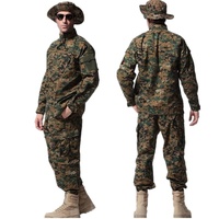 Ensemble uniforme camouflage pour homme, style tactique, polyester et coton tissé, respirant, résistant aux déchirures, vêtements d'extérieur