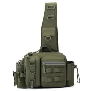 Sac banane multifonctionnel en jean 600D pour la pêche, 30-40L, grande capacité, multi-poches, étanche, avec cadre externe, pour sports de plein air et équitation - Product Image 3