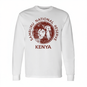 T-shirt à manches longues unisexe col rond pour adulte, motif safari africain, Réservoir national de Samburu, Kenya, promotionnel - Product Image 3