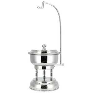 Pot de casserole de serveur de nourriture d'acier inoxydable du Moyen-Orient avec le couvercle de conception de marteau en métal pour l'utilisation d'hôtel de mariage de buffet de partie - Product Image 6