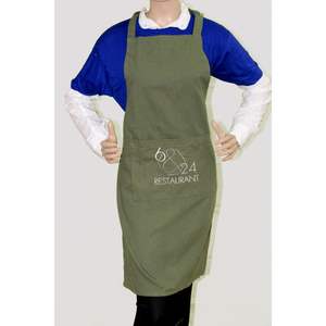 Delantales de cocina sólido tejido hilado teñido personalizado mejor calidad casa Industrial barato al por mayor fabricantes de ropa de algodón 100% - Product Image 6