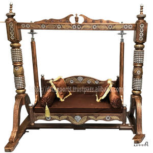 Jhula de Diseño Alemán con Aspecto de Plata, Hecha a Mano, de Lujo, Tradicional India y Moderna, de Madera de Teca Personalizada, DST EXPORTS - Product Image 4