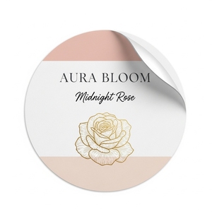 Etiqueta adhesiva redonda impermeable para uso cosmético y de envasado de alimentos - Product Image 3