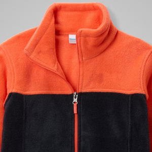 Sweat-shirt pour garçons avec design à blocs de couleur et logo personnalisé, prix d'usine bon marché pour les acheteurs en gros, fermeture éclair / col montant - Product Image 2