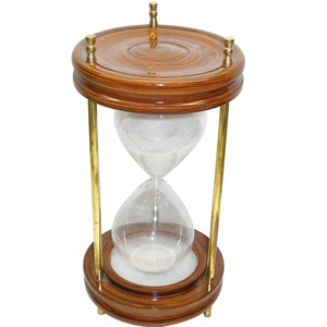 Artículo promocional Mesa de artículos de metal Artículo de latón Diseño único Latón náutico Temporizador de arena Brújula Buena calidad Reloj de arena Marítimo - Product Image 2