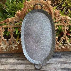 ถาดเสิร์ฟชุบสังกะสีสไตล์วินเทจพรีเมี่ยมพร้อมรูปทรงและขนาดที่กำหนดเองสำหรับงานปาร์ตี้ของตกแต่งห้องครัวดีไซน์พิเศษ - Product Image 2