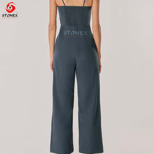 Combinaisons avec logo personnalisé pour femmes, barboteuse décontractée au genou pour femmes pour le printemps, vente en gros - Product Image 5