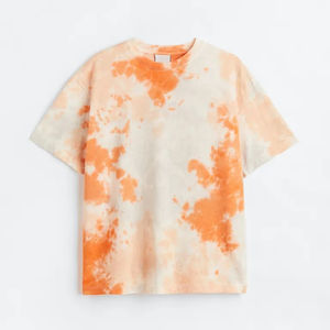 Wholesale Men's 100% Cotton Eco-Friendly <b>T</b>-<b>Shirts</b> Custom <b>Dye</b> <b>Tie</b> 275 Grams Short Sleeve O-Neck Plus Size Oversized Knitted - Product Image 1