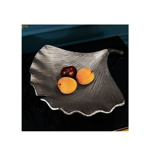 Plateau à feuilles en métal en aluminium Bol décoratif en métal pour table - Product Image 1