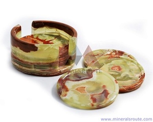 Top-Bán Vòng Màu Xanh Lá Cây Onyx Coaster Bộ Chất Lượng Cao Bán Buôn Handmade Khắc Đá Tự Nhiên Thủ Công Mỹ Nghệ Người Bán Tốt Nhất Trang Trí Nội Thất Thanh Lịch - Product Image 2