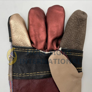 Pakistan-made EN420 EN388 Certified Quality Working Gloves Cut Resistant Multi-LEATHER Pieces Cotton Lining XL Size - Product Image 3