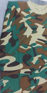 WOK Slim Fit 100% algodón malla manga corta Camiseta pantalones cortos de secado rápido transpirable camuflaje para verano entrenamiento al aire libre cuello redondo - Product Image 6