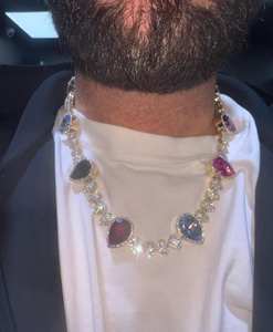 Diamond Tester GRA Hip Hop S925 Silver Iced Bling 3 filas 14mm-20mm VVS Moissanite Cadena de eslabones cubanos para hombres 16MM 18mm - Product Image 6