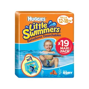 Huggies küçük yüzücüler tek kullanımlık bebek bezi Swimpants boyutu 5-6 büyük (32 lb üzerinde) XX ct. (Ambalaj değişebilir)