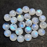 Vente en gros de cabochons en pierre de lune arc-en-ciel de 6 mm de hauteur, forme irisée, pierres précieuses en quartz blanc naturel de 10 mm, pierres en vrac à bas prix